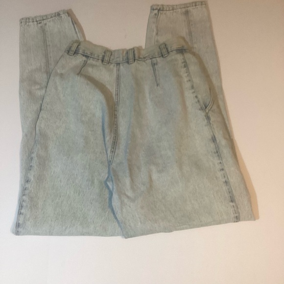 Vintage 80s/90s Bugle Boy Jeans Light Wash High Waist Pleats Tapered - Picture 8 of 9